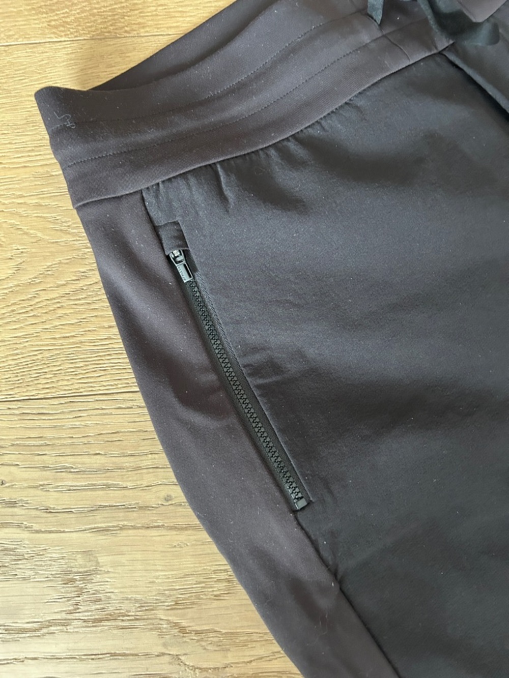 Athleta Black Women's Track Joggers with Zip Pockets - Picture 3 of 13
